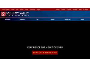 Saginaw Valley State University's Website Screenshot
