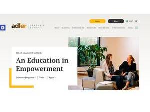 Adler Graduate School's Website Screenshot