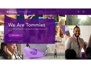 University of St. Thomas's Website Screenshot