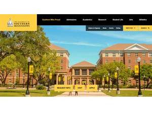 University of Southern Mississippi's Website Screenshot