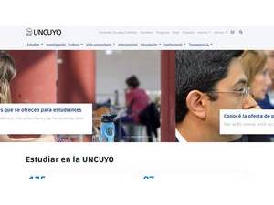 National University of Cuyo's Website Screenshot