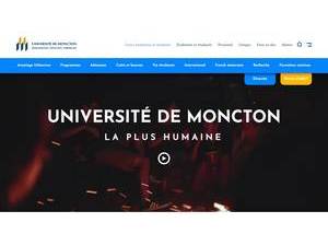 Université de Moncton's Website Screenshot