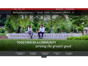 Washington University in St. Louis's Website Screenshot