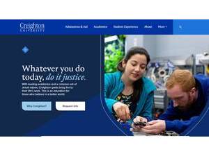 Creighton University's Website Screenshot