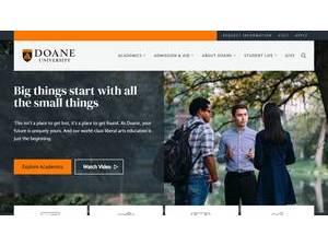 Doane University's Website Screenshot