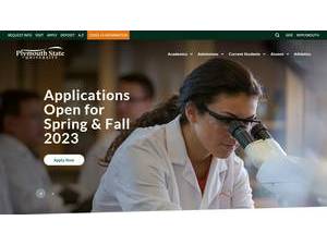 Plymouth State University's Website Screenshot
