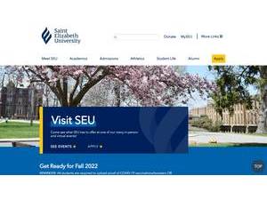 Saint Elizabeth University's Website Screenshot