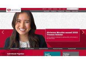 University of New Mexico's Website Screenshot