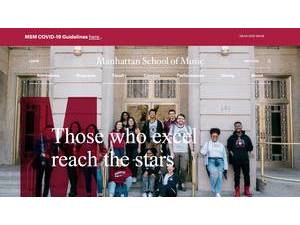 Manhattan School of Music's Website Screenshot
