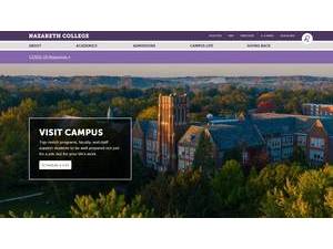 Nazareth University's Website Screenshot