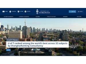 University of Toronto's Website Screenshot