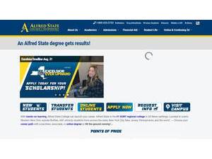 Alfred State College's Website Screenshot