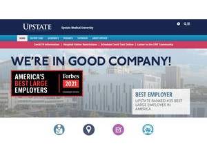 Upstate Medical University's Website Screenshot