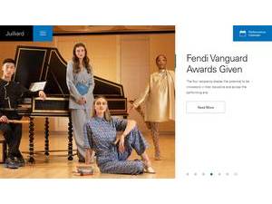 The Juilliard School's Website Screenshot