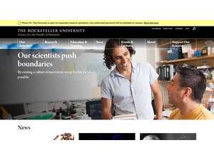 The Rockefeller University's Website Screenshot
