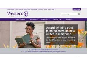 Western University's Website Screenshot