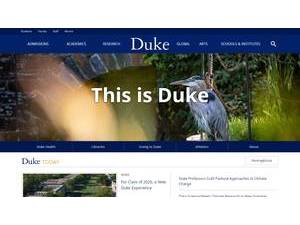 Duke University's Website Screenshot