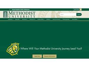 Methodist University's Website Screenshot