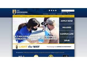 University of North Carolina at Greensboro's Website Screenshot