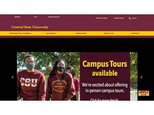 Central State University's Website Screenshot
