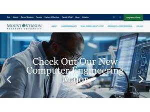 Mount Vernon Nazarene University's Website Screenshot