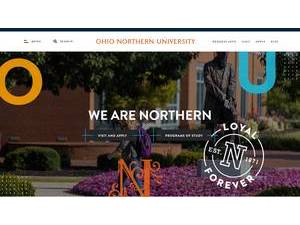 Ohio Northern University's Website Screenshot
