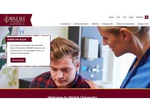 Walsh University's Website Screenshot