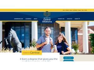 University of Central Oklahoma's Website Screenshot