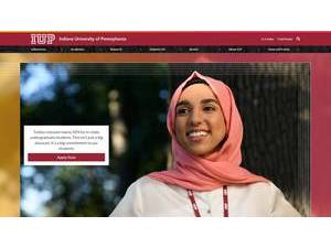 Indiana University of Pennsylvania's Website Screenshot
