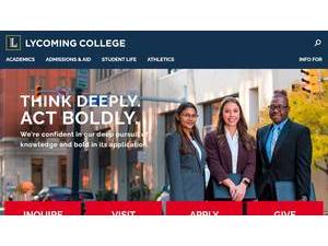 Lycoming College's Website Screenshot