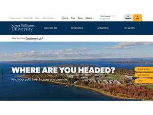 Roger Williams University's Website Screenshot