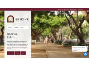 Erskine College's Website Screenshot