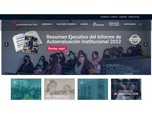 Pedro de Valdivia University's Website Screenshot
