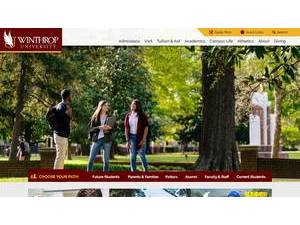 Winthrop University's Website Screenshot