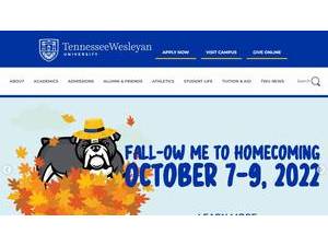 Tennessee Wesleyan University's Website Screenshot