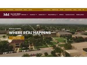 McMurry University's Website Screenshot