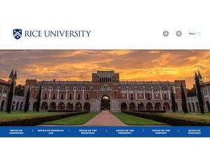 Rice University's Website Screenshot