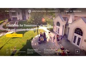 Southwestern University's Website Screenshot