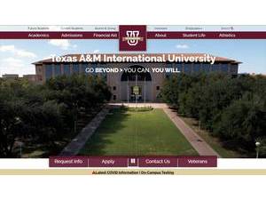 Texas A&M International University's Website Screenshot