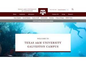Texas A&M University at Galveston's Website Screenshot