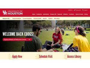 University of Houston's Website Screenshot