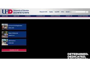 University of Houston-Downtown's Website Screenshot