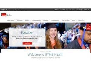 The University of Texas Medical Branch at Galveston's Website Screenshot