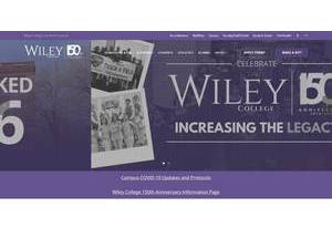 Wiley College's Website Screenshot