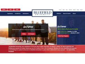 Bluefield University's Website Screenshot