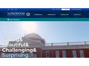 Longwood University's Website Screenshot