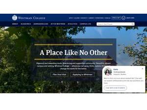Whitman College's Website Screenshot