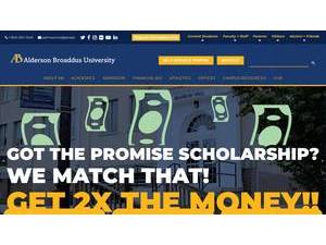 Alderson Broaddus University's Website Screenshot