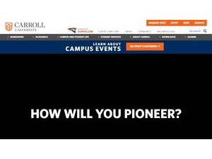 Carroll University's Website Screenshot