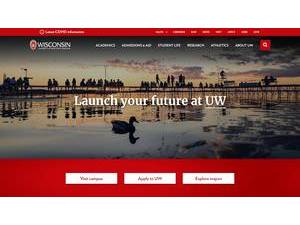 University of Wisconsin-Madison's Website Screenshot